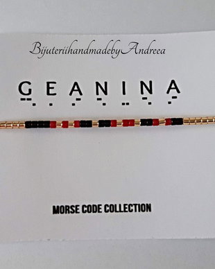 Bratara mesaj cod Morse GEANINA