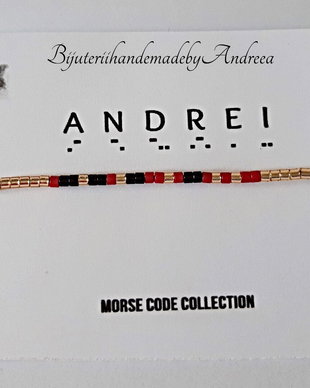 Bratara mesaj cod Morse ANDREI