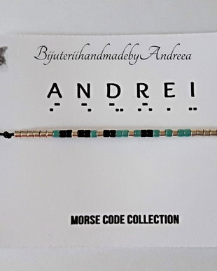 Bratara mesaj cod Morse ANDREI
