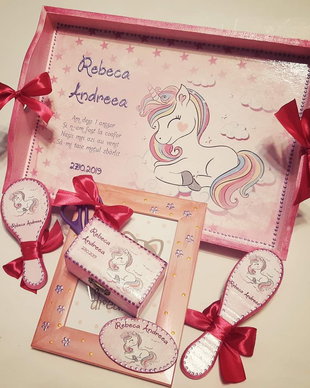 Set pentru mot / prima aniversare cu tema Unicorn
