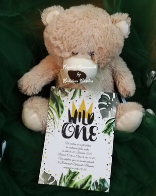Invitatie botez tematica jungle