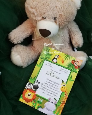 Invitatie botez tematica jungle