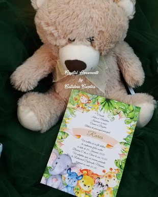 Invitatie botez tematica jungle