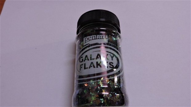 Fulgi decorative Galaxy Flakes- Saturn green