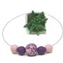 Colier Double Wear-Wear it 2 Ways! Colectia MOSS/violet roial, roz auriu