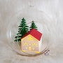 Glob peisaj iarna, glob zapada, glob casuta din povesti, ornament casuta, decoratiune Craciun, decoratiune casuta, cadou Craciun, glob cu led