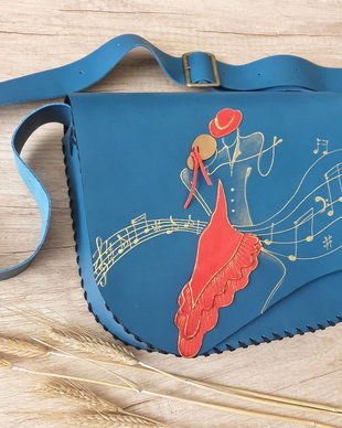 Geanta "Crossbody" handmade unicat- Dancing in Red 3.0