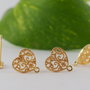 Baza cercei 10x11mm, placat cu aur (1per)
