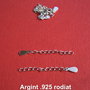 Lantisor prelungitor din argint .925 rodiat cu placuta marcata aprox 4 cm