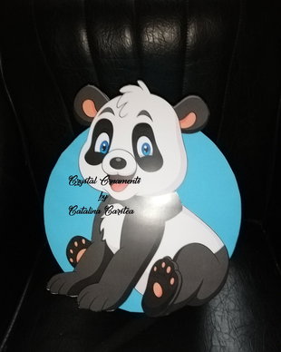 Cutie de dar / Cutie de bani / botez / Urs Panda