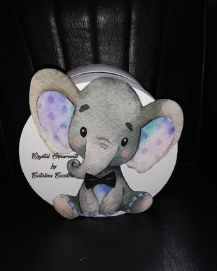 Cutie de dar botez / Cutie de bani botez / elefantel