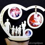 Rama foto personalizata - 2 poze - lemn lacuit