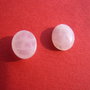 (2 bucati) Cabochon oval mic din cuart roz aprox 12x10x5 mm