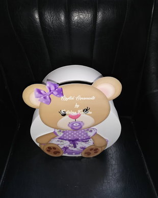 Cutie de dar botez / cutie de bani botez / ursulet