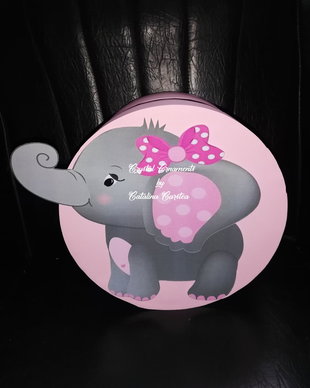 Cutie de dar botez / cutie de bani botez/ elefantel