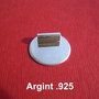 Agatatoare pandant / cabochon din argint .925 aprox 17 mm diametru
