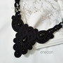 REZERVAT Colier soutache negru cu onix si cristale