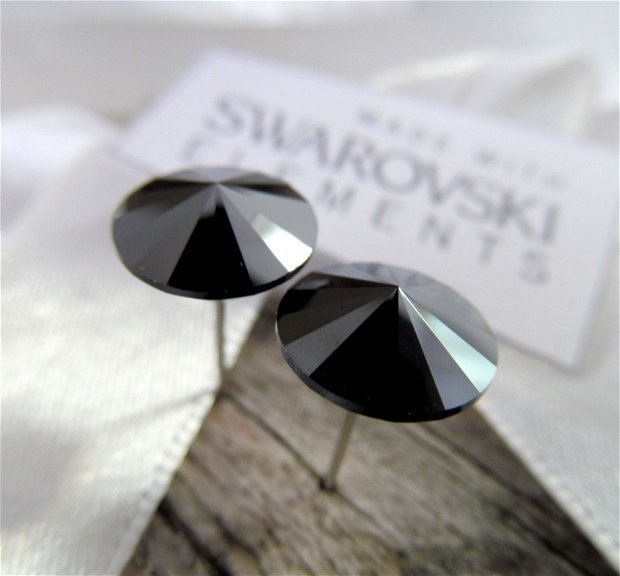 Cercei cristale Swarovski si oțel inoxidabil