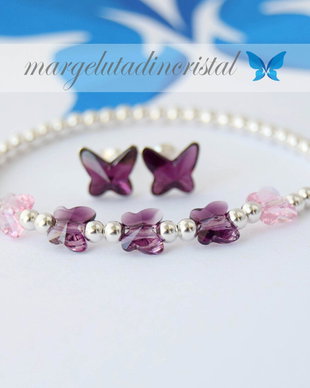 Set Flururasi / Argint 925 / Amethyst & Rose