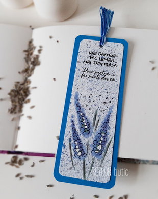 Semn de carte handmade pictat mesaj personalizat lavanda frumusete