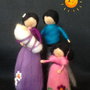 Familia mea, personaje handmade din lana merinos. Pedagogia Waldorf.