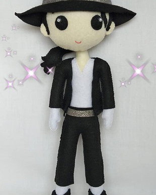 Michael Jackson - papusa handmade din fetru