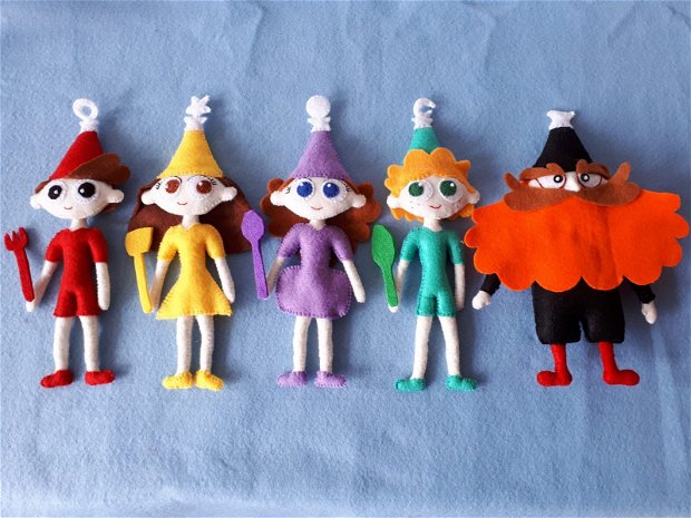 Trulli Tales sau Micii Bucatari, 5 personaje Disney handmade din fetru