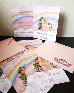 Invitatie onomastica unicorn