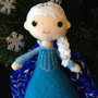 Printesa Elsa, papusa handmade din fetru.