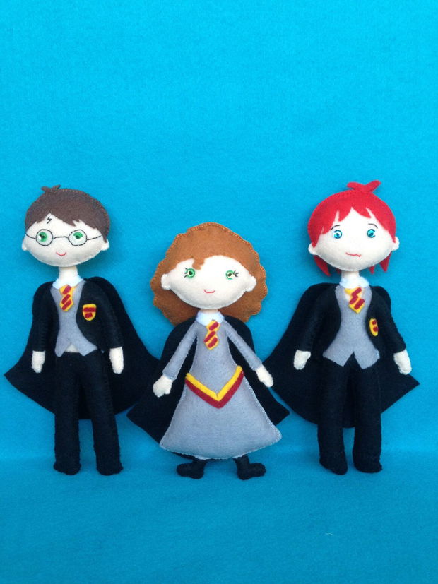 Hermione, papusa handmade din fetru, Harry Potter