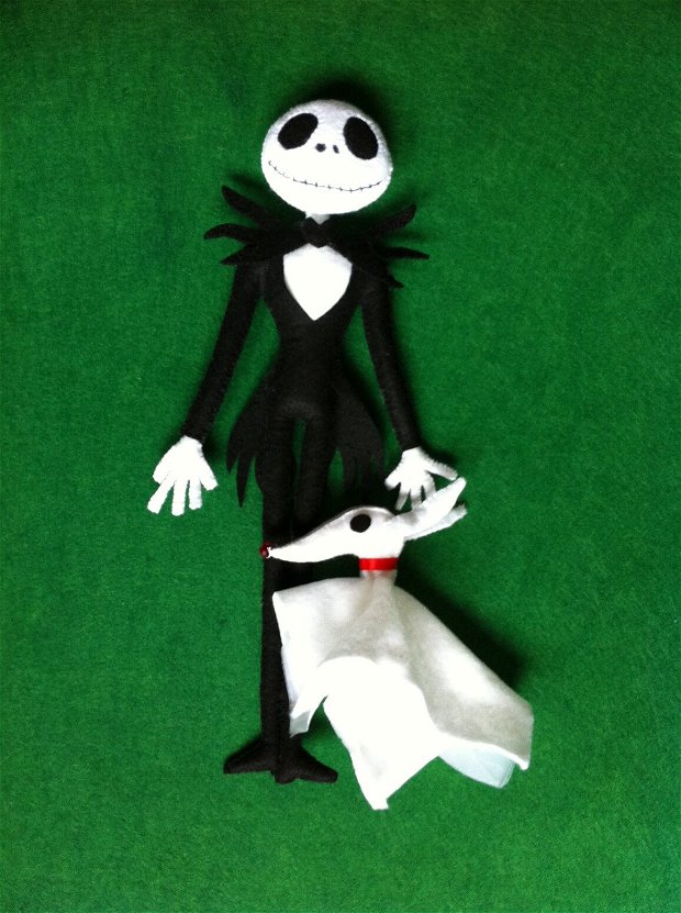 Papusa de Halloween, Jack Skellington, produs handmade.