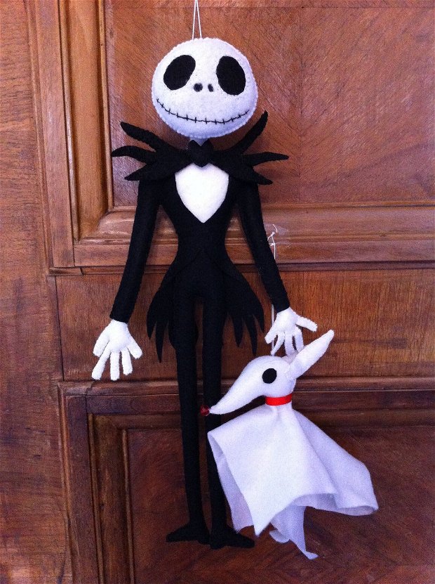 Papusa de Halloween, Jack Skellington, produs handmade.