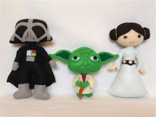 Darth Vader, Star Wars, papusa handmade din fetru
