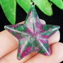 Pandant stea ruby in fuchsite