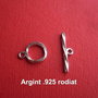 Inchizatoare toggle din argint .925 rodiat aprox 11x14 mm cu 20.5x5 mm