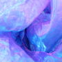Cupon organza bleu changeant