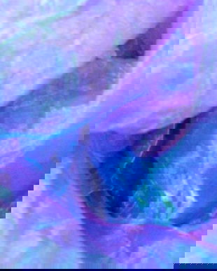 Cupon organza bleu changeant