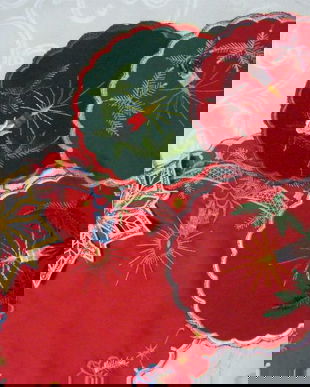 Set 4 mileuri brodate Craciun