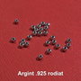 (10 bucati) Margele mici din argint .925 rodiat aprox 2 mm