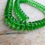 Rondele sticla verde, 10 mm (10 buc)
