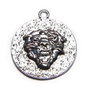 Pandantiv metalic, argintiu antichizat, 39x1.5 mm