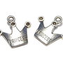 Pandantiv / charm metalic, argintiu antichizat, 10.5x13 mm