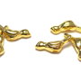 Margele din metal, aurii, pasare, 8x6.5 mm
