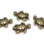 Margele din metal, bronz, testoasa, 12.5x9 mm
