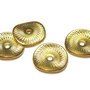Margele din metal, auriu, 14x1 mm