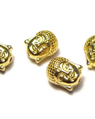 Margele din metal, auriu, 9.5x10x9 mm