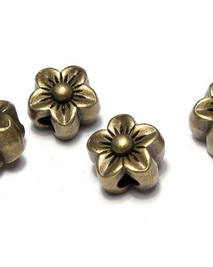 Margele din metal, bronz, 12x10 mm