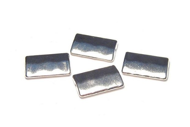Margele din metal, argintiu antichizat, 17x10.5 mm