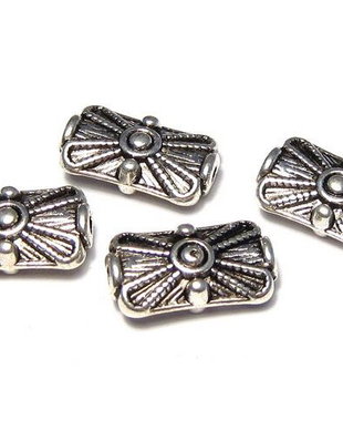 Margele din metal, argintiu antichizat, 15x9 mm