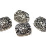 Margele din metal, argintiu antichizat, 13x11x6 mm